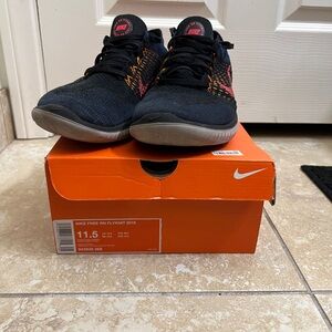 Nike Free RN Flyknit 2018 'Black Flash Crimson Orange Peel' Size 11.5